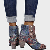 Mina | Botas Cortas con Estampado