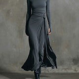 Naiara – Vestido midi con nudo lateral