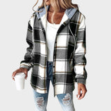 Rosana | Chaqueta Estilo Camisa Con Capucha